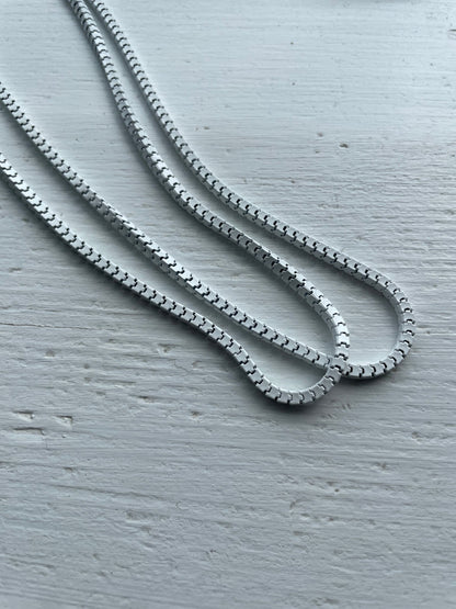 Box Chain Necklace - Flex - Gray