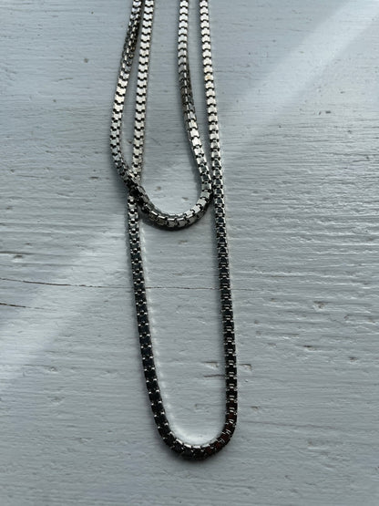 Box Chain Necklace - Flex - Gray