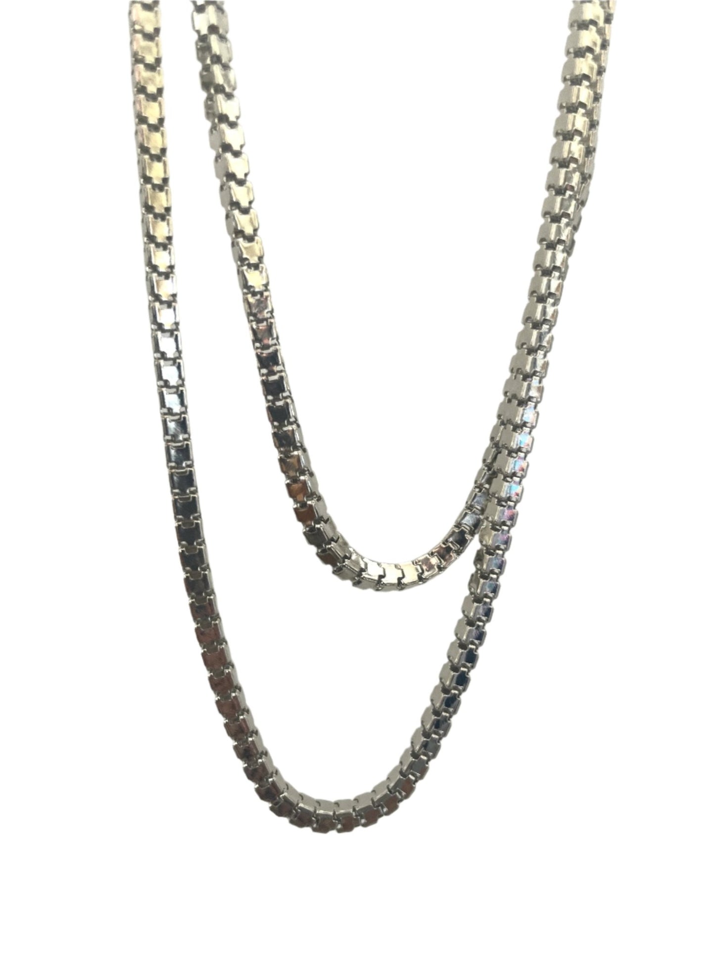 Box Chain Necklace - Flex - Gray